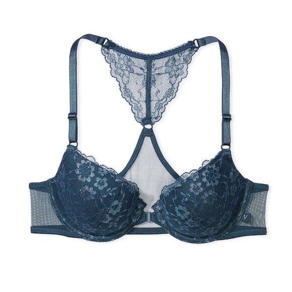 Victoria’s Secret Sexy Tee Lightly-Lined Demi Bra Lace Front Close 36 D - Picture 2 of 9